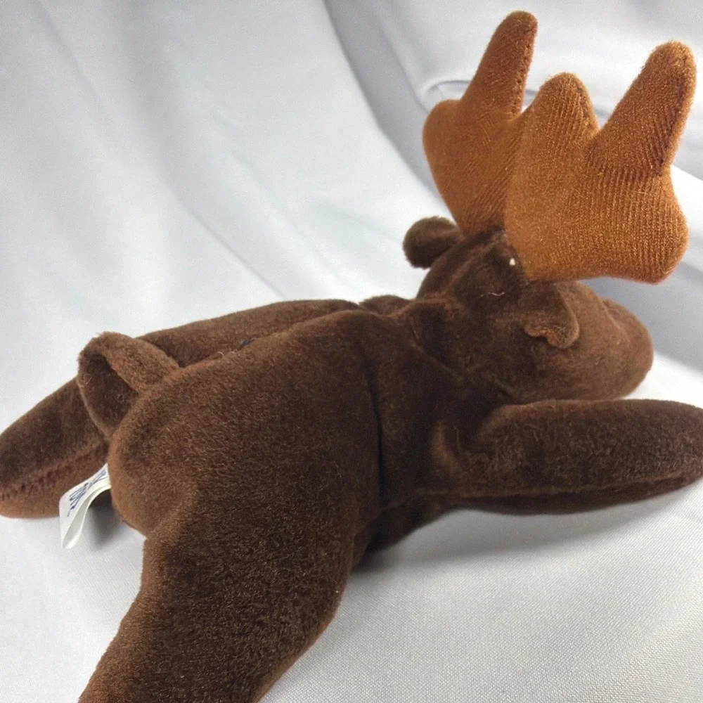 Kiky Toys Moose Plush Stuffed Animal Unisex Small Brown Polyester Woodland Cabin
